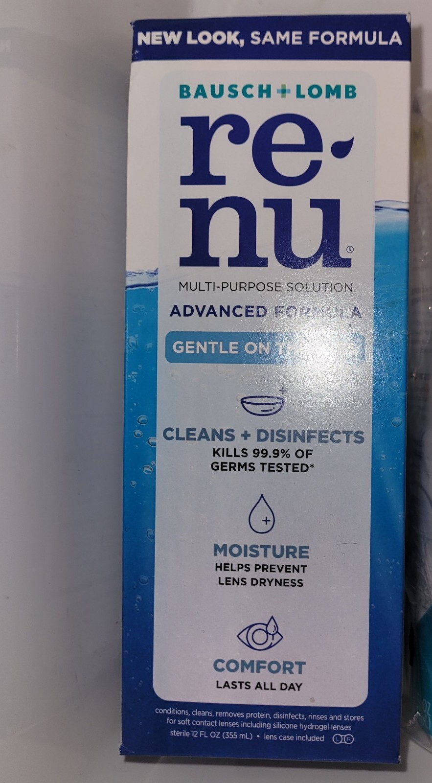 Bausch + Lomb renu Advanced Formula Multi-Purpose Eye Contact Lens Solution 12oz