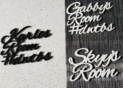 Personalized Custom Name Sign w/ Hashtag, Any Name,Door or Wall -3D- many Colors