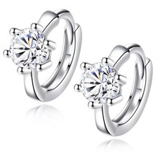 925 Sterling Silver Huggie Hoop Earrings