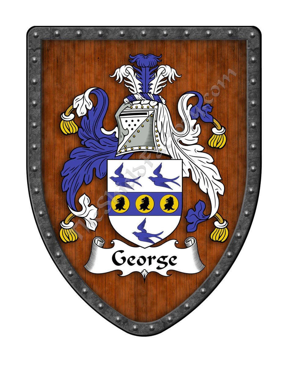 George Family Custom Crest Coat of Arms Hanging Shield SH503P-DG