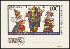 KUNST-EDITION 1989 BRD 1418 EUROPA CEPT PUPPENTHEATER - AUFLAGE NUR 1.000!!