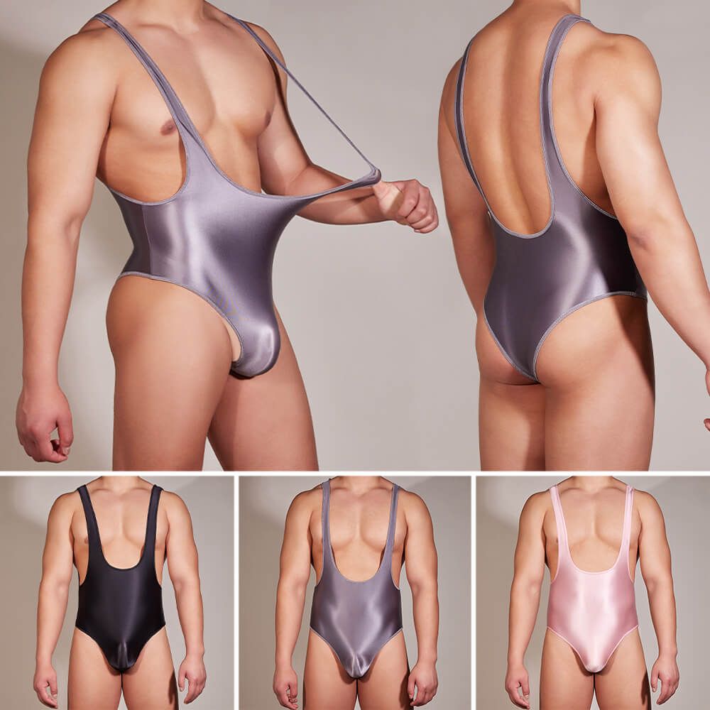 Body Trasparente Uomo In Nylon, Leotard Con Corda A G, Intimo Singolo Lucido - Foto 2