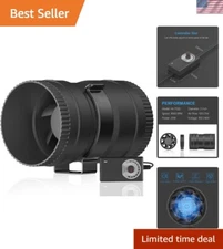 Compact 3 Inch Duct Fan with Speed Controller - 20W Power, Ultra-Quiet Operation