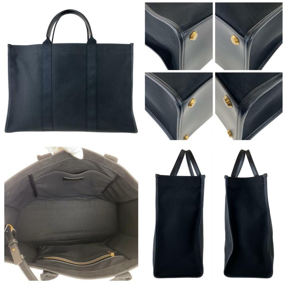 Balenciaga Hardware Large Tote Black Gold Canvas/Leather Bag Balenciaga Hardware Large Tote Black Gold Canvas/Leather Bag