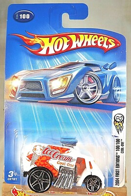 2004 Hot Wheels #100 First Editions 100/100 COOL-ONE White w/Chrome Pr5 Spokes