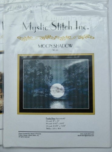 Lot Of 5 Mystic Stitch Inc. Cross Stitch Patterns Moon Shadow, Tulips, Trees, ++ - Picture 4 of 6