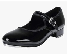 Linodes Unisex PU Leather Easy Strap Tap Shoe Dance Shoes for Women/ Men, S 5.5