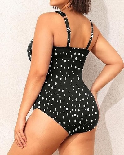 Yonique Plus Size One Piece Swimsuit for Women Tummy Control Bathing Suit, 16W - Picture 5 of 6
