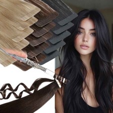 Indian Tape In Thick Full Head 100 Remy Human Hair Extensions 20"22"24 Balayage