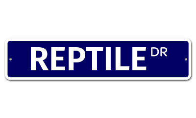 7227 SS Reptile 4'' x 18'' Novelty Street Sign Aluminum