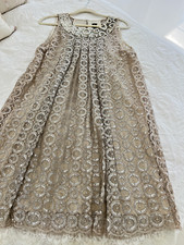 SB Sequin Dress Sz M  Flutter Ruffle Knee Length Cocktail Party Glam Sparkle