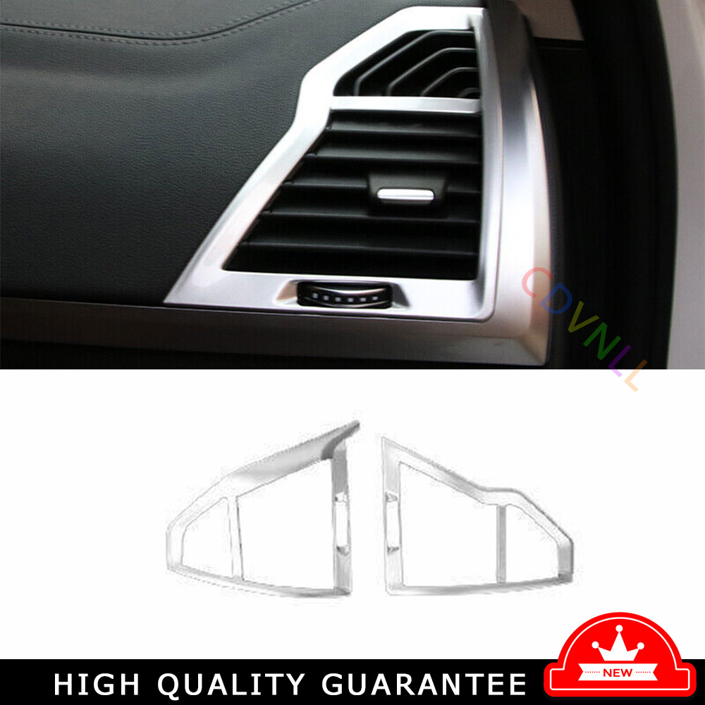 For BMW X3 G01 X4 G02 2018-22 Matte Silver Car L&R AC Air Outlet Vent Cover Trim