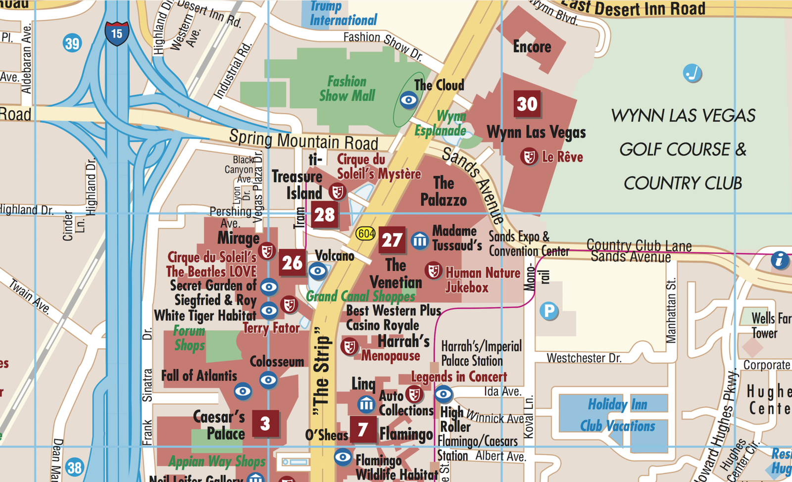 Thumbnail - Borch Map Las Vegas | (land-)karte | Mehrfarbendruck. Gefalzt | 2 S. |