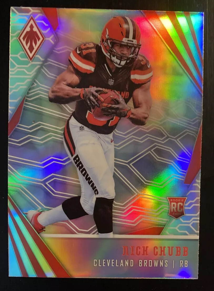 🔥 Nick Chubb RC 2018 Panini Phoenix SILVER Holo PRIZM #113 Browns CLEAN! 📈
