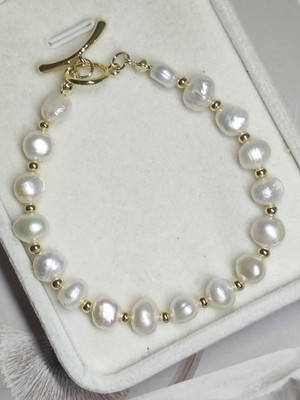 Armband mit natürlichen Barockperlen, exklusives und edles Design