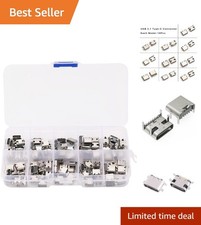 Durable Type-C USB 3.1 Female Connectors - Assorted 100 Pack for Repairs