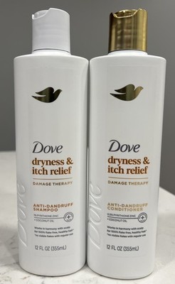 (2) Dove Dryness + Itch Relief Anti-Dandruff Conditioner 12 Fl Oz Exp. 03/27+