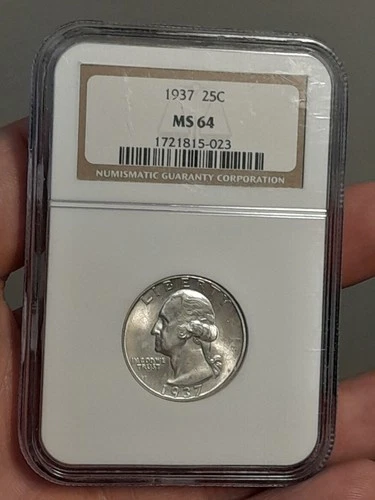 1937 WASHINGTON QUARTER MS64 NGC