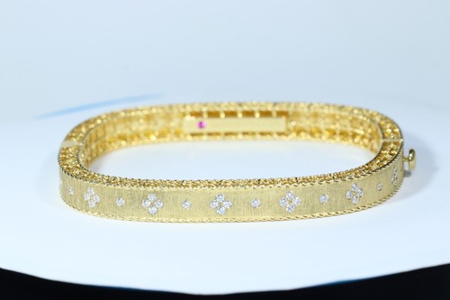 Roberto Coin 18K Gold Princess Diamond Bangle Bracelet