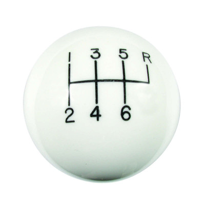 Fits Classic 6-Speed Shift Knob White (3/8-16)