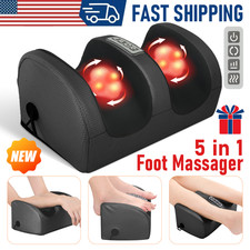 Shiatsu Foot Massager Machine W/ Heat Vibrate Deep Kneading for Plantar Fasciiti