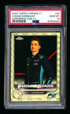 Marketplace image: 2022 Topps Chrome F1 #82 Logan Sargeant RC Superfractor #1/1 PSA 10
