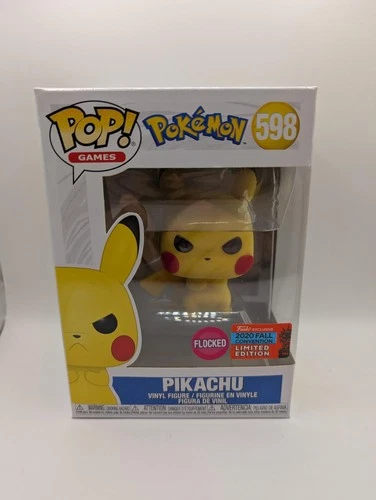 PIKACHU Pokemon Flocked 2020 NYCC Fall Funko POP! #598