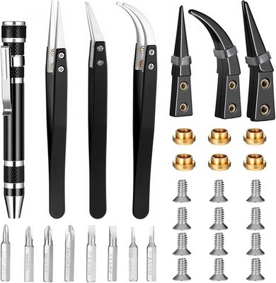 3 Pcs Ceramic Tweezers Set Reverse Non Conductive Precision Screwdriver Repair