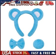 3pc Bear Ears Headband, Tail, and Bowtie Set, Accessories for Adults