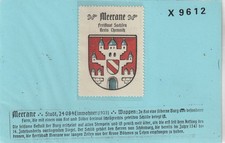 Reklamemarke Wappen von Meerane / Sachsen (A4399)