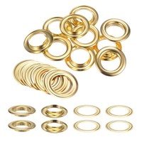 10Er Set ÖSen Mit Unterlegscheiben 30Mm Kupfer Metall ÖSen Kit FüR Diy, Gold