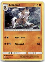 Lycanroc 076/147 Burning Shadows Cracked Ice Holo Rare