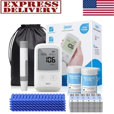 Diabetes Test Kit Blood Sugar Glucose Monitor Meter 206 PC Strips Tester Machine