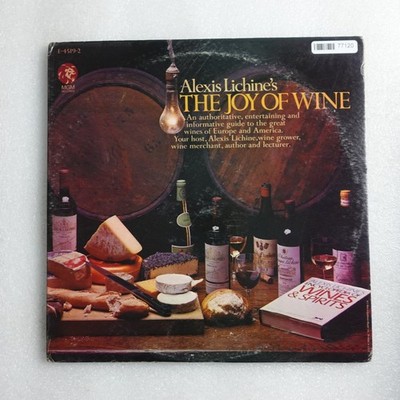 Alexis Lichine Joy Of Wine LP Vinyl Album Record Non-Music