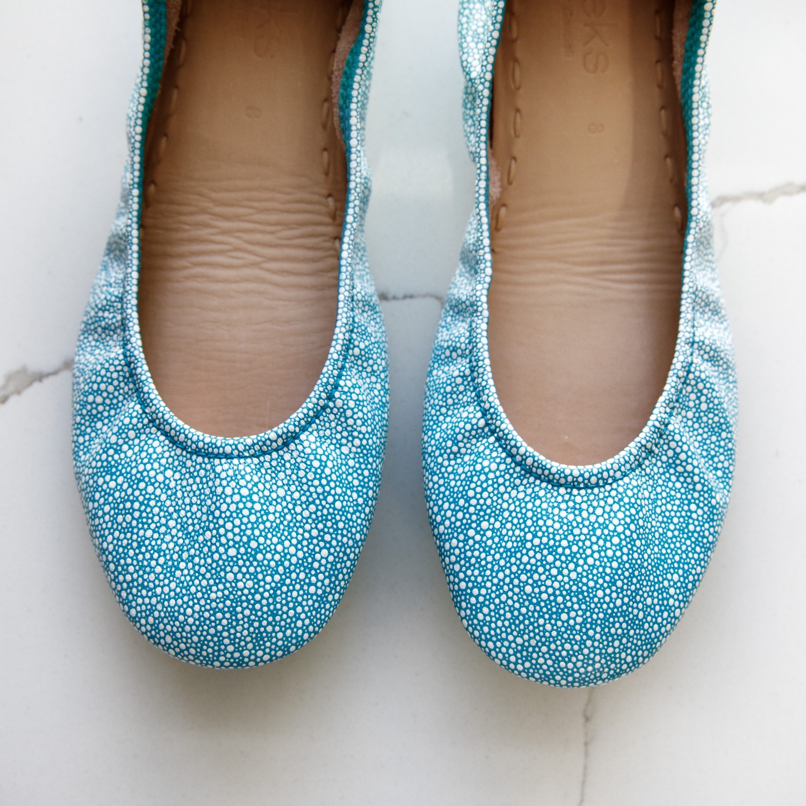 Size 8 Custom Hand-painted Tieks "Ocean Bubbles" image 5