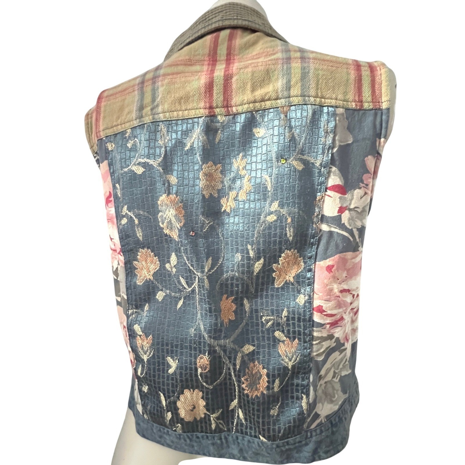 Stonebridge Patchwork Vest S Cottagecore Artsy Sl… - image 3