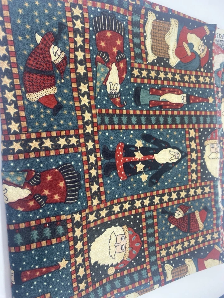 Mumms the Word Debbie Mumm Fabric Old Fashioned Santa Christmas 1.2 Yards - Image 3 of 4