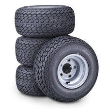 4 Free Country Golf Cart Tire Wheel 18x8.5-8 4-ply W5 Lugs On 4.5 Silver Rim 4 Free Country Golf Cart Tire Wheel 18x8.5-8 4-ply W5 Lugs On 4.5 Silver Rim