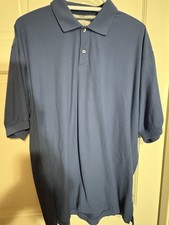 Pierre Cardin Men Blue S/ Sleeve Golf Shirt -Size Large  FREE Shipping  EUC- 20