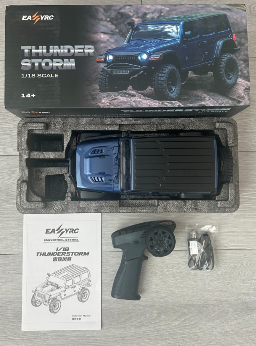 FMS EAZYRC 1/18 Thunderstorm Car Crawler RTR Waterproof Off-Road Slightly Used 2