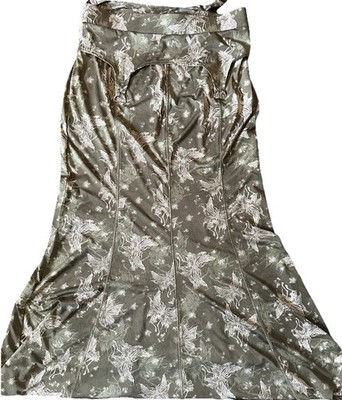 Hot Topic Women's Maxi Skirt Skeleton Butterfly Pixie Hem Stretch Size XL 