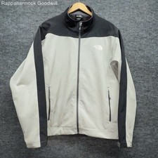 The North Face Men's Apex Bionic Softshell Jacket Grey Black Fleece Lined Sz L