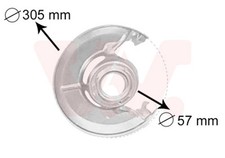 VAN WEZEL Spritzblech Bremsscheibe 3010371 für MERCEDES W123 123 Model S123 C123