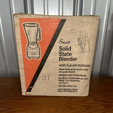 Vintage Grants Solid State Blender Harvest Gold NOS NIB MCM Kitchen Appliance