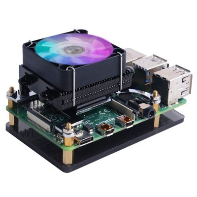 High-Performance RGB Cooling System for Raspberry Pi 4B/3B+ - Quiet Operation
