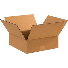 TAPE LOGIC 12 x 12 x 4 Corrugated Cardboard Boxes, Flat 12"L x 12"W x 4"H, Pa...