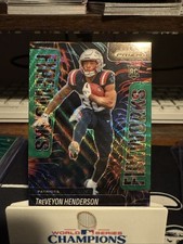 2025 Panini Prizm Football TreVeyon Henderson (RC) #24 Fireworks Green Wave