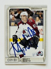 Matt Nieto Autographed Colorado Avalanche 2018-19 OPC Hockey Card #398 COA