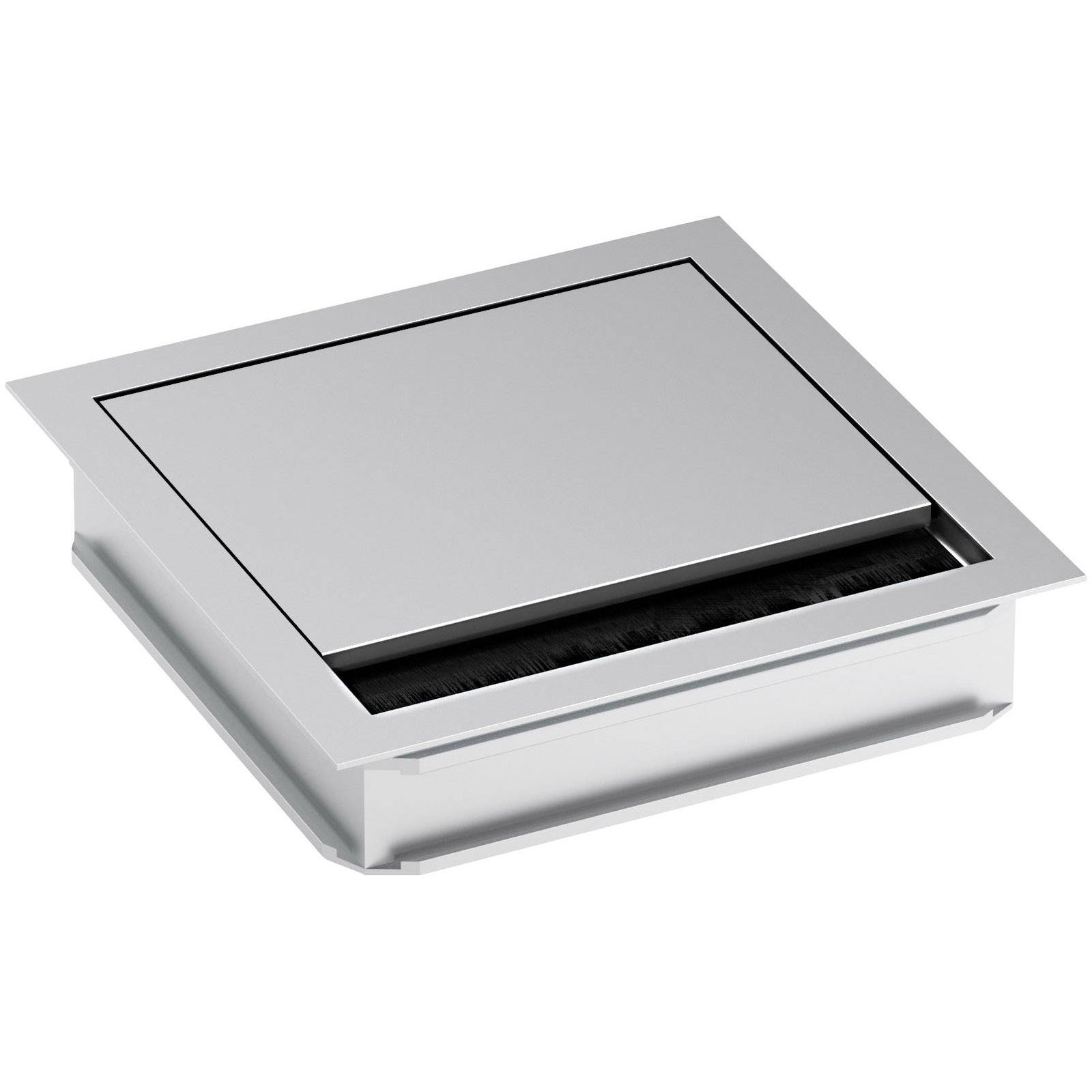 Bachmann Cable Grommet Square Aluminium Silver Matt 1pc
