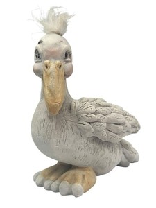 Vintage Hand Crafted Art Pelican 1991 Signed Artist Kristin 96 Cast Art